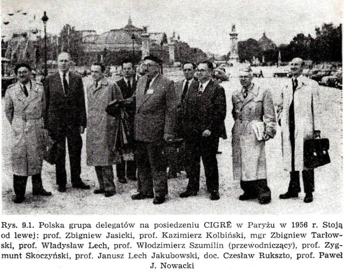 Polska grupa delegatw na CIGRE w Paryu - 1956