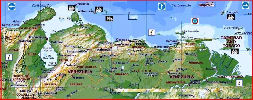 Venezuela shores by MSN Maps