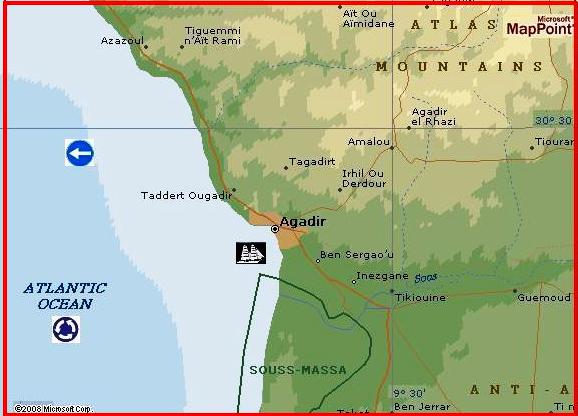 Agadir by MSN Maps