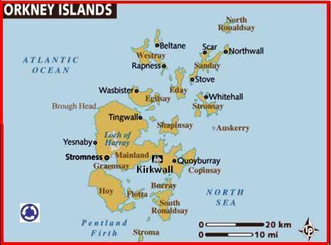 Map of Orkney Islands by Lonely