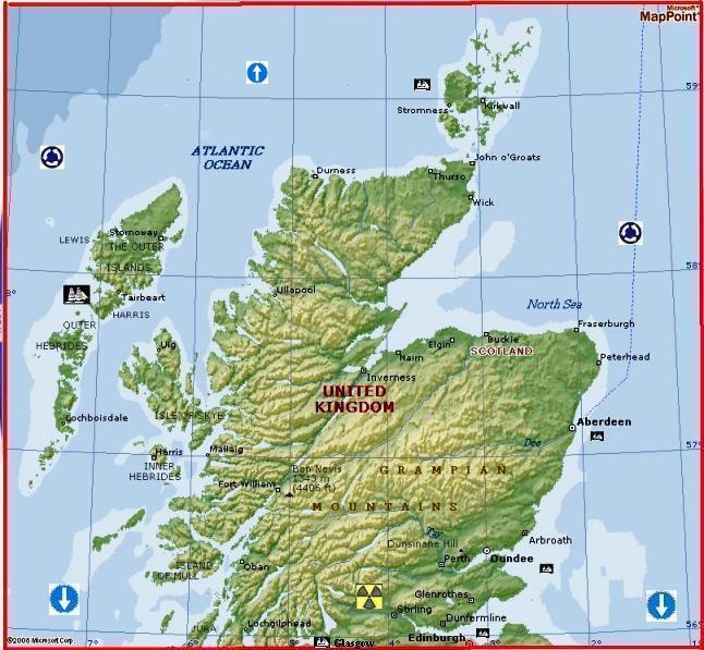 Map of Scotland side by MSN