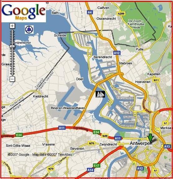 Antwerp map by Google Maps