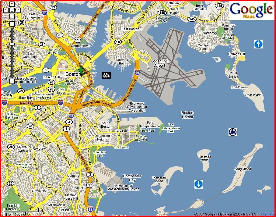 Boston Bay by Google Maps
