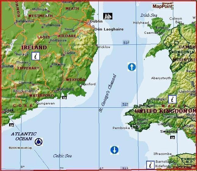 Map of Celtic Sea by MSN