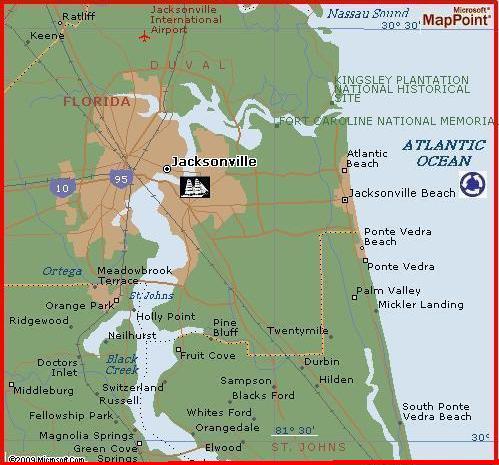 Jacksonville by MSN Maps