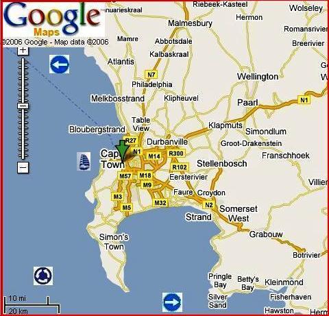 Cape Town by Google Maps