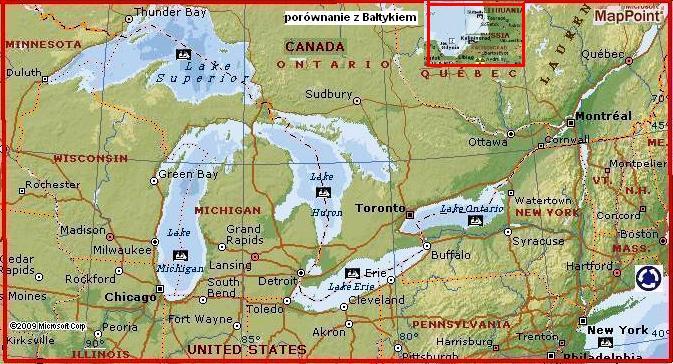 The Great Lakes by MSN Maps
