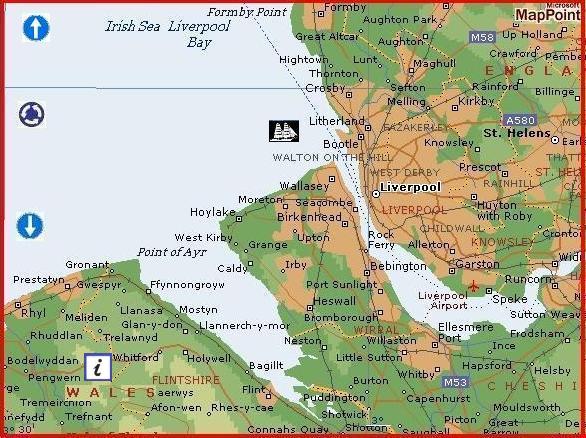 Map of Liverpool Bay by MSN