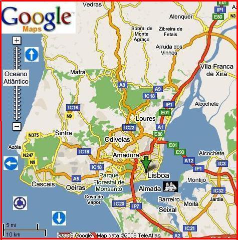 Lisbon by Google Maps