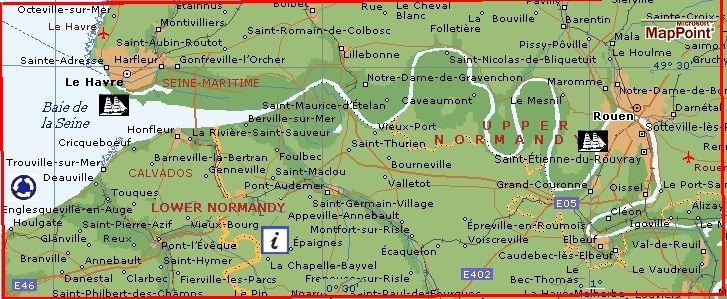 Rouen by MSN maps
