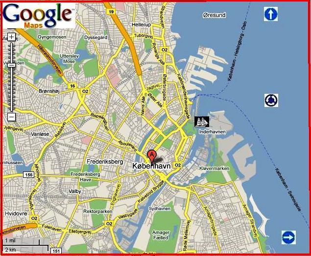 Copenhagen by Google Maps