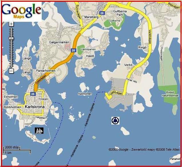 Karlskrona by Google Maps