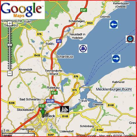 Lübeck by Google Maps