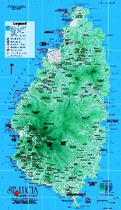 St Lucia Island - Caribbean-on-line maps