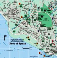 Port-ofSpain map - Caribbean-on-line maps