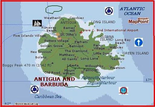 Antigua Island by MSN Maps