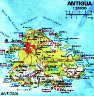 Antiqua Island - map