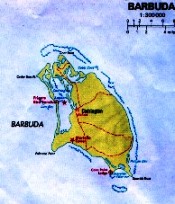Barbuda Island - map