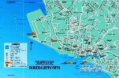 Bridgetown map from Caribbean-on-line