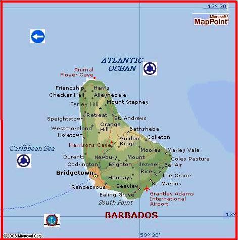 Barbados Island by MSN Maps