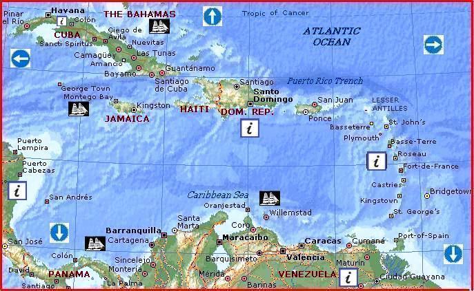 Caribbean Sea by MSN Maps