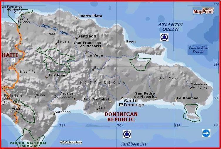 Dominican Republic by MSN Maps