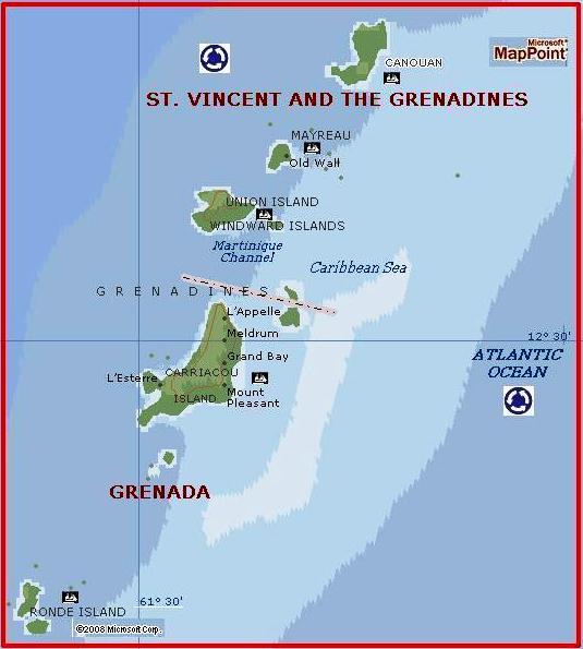 Grenadines by MSN Maps