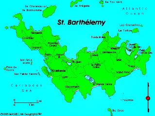 Saint Barth - map