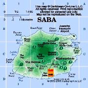 Saba map by Caribbean-on-line