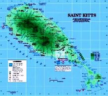 Saint Kitts - map