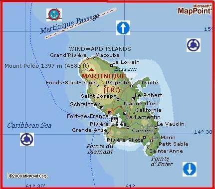 Martinique by MSN Maps