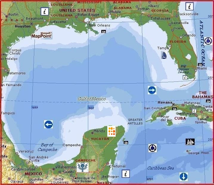 Gulf of Mexico by MSN Maps