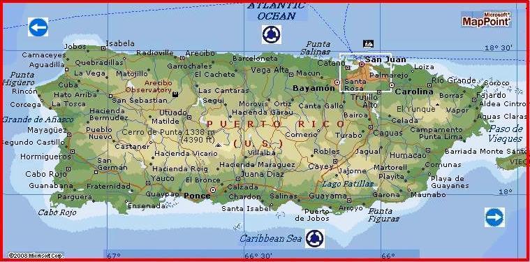 Puerto Rico by MSN Maps
