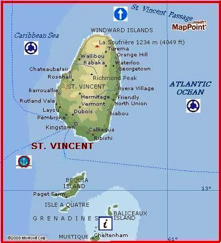 Saint Lucia by MSN Maps