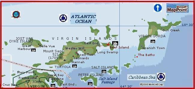 Caribbean Sea - Virgin Islands by MSN Maps