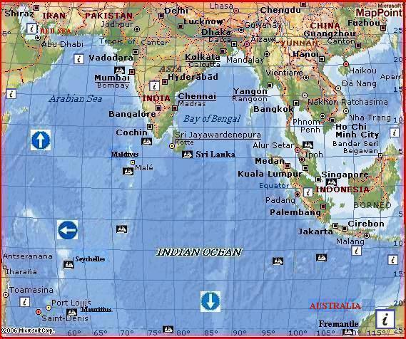 Indian Ocean by MSM Maps