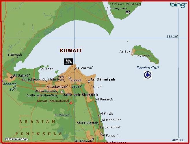 Kuwait by MSN Maps