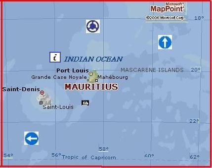 Mauritius by by MSN Maps