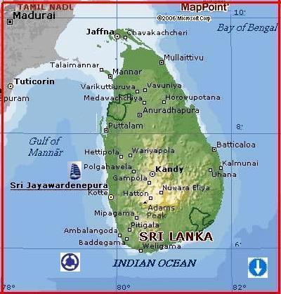 Sri Lanka by MSN Maps