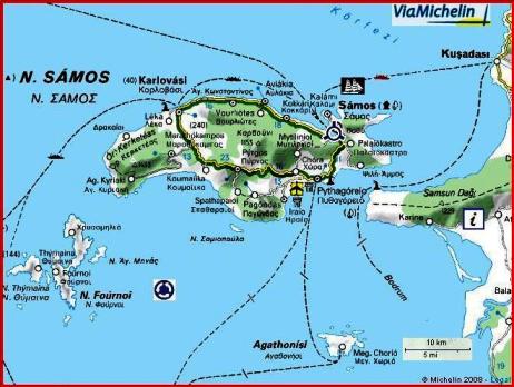 Samos by Via Michelin Maps