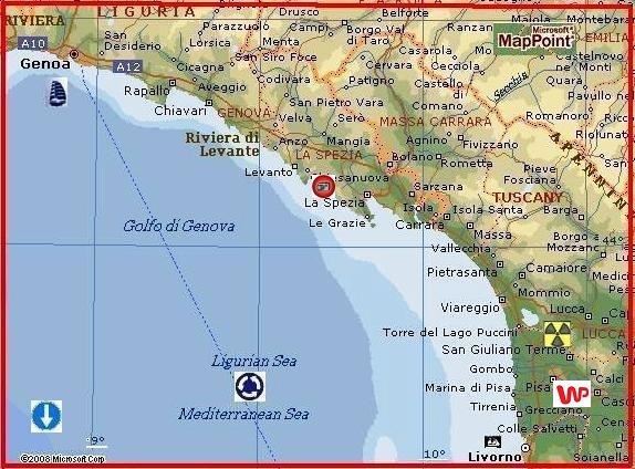 Ligurian Sea by MSN Maps