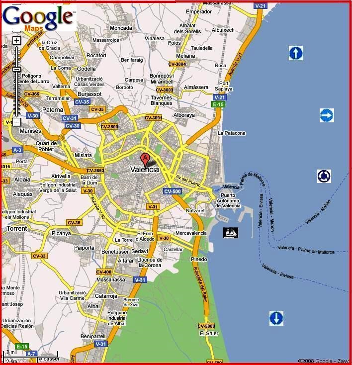 Valencia by Google Maps