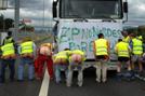 Lorry drivers protest in Spain