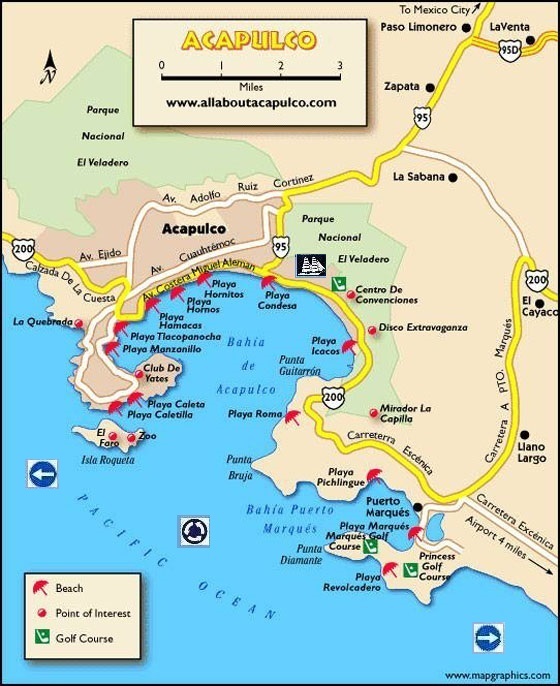 Map of Acapulco