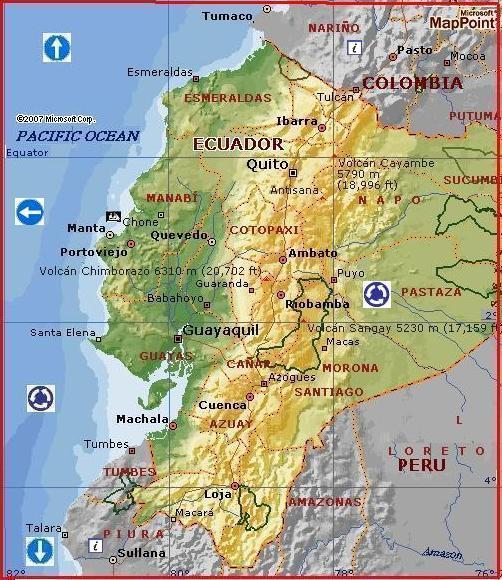 Ecuador by MSN Maps