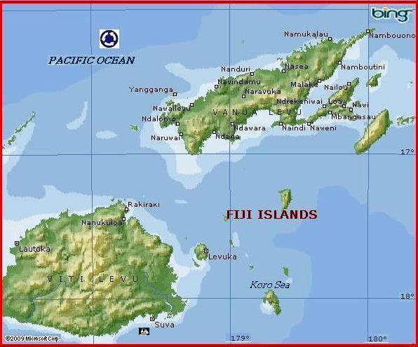 Fiji Islands by MSN Maps