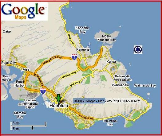 Honolulu by Google Maps