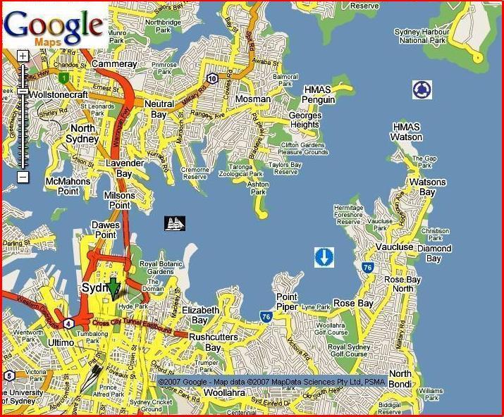 Sydney by Google Maps