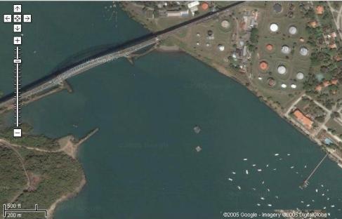 Enterance to the Panama Channel (Balboa) from the Pacific Ocean - by Google