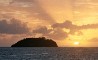 A tipical sunset view when visiting Caribbean Sea Islands